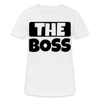Le patron - T-shirt respirant Femme - blanc - Devant - AI Model Female 172 dark (172cm)