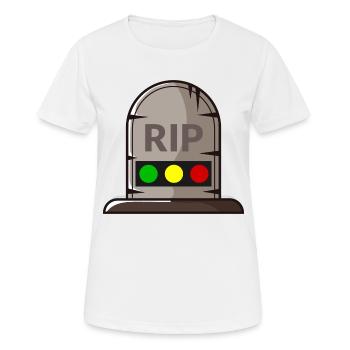 Feu tricolore reposer en toute tranquillité RIP - T-shirt respirant Femme - blanc - Devant - AI Model Female 172 dark (172cm)