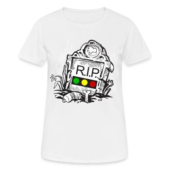 Feu tricolore reposer en toute tranquillité RIP - T-shirt respirant Femme - blanc - Devant - AI Model Female 172 dark (172cm)