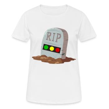 Feu tricolore reposer en toute tranquillité RIP - T-shirt respirant Femme - blanc - Devant - AI Model Female 172 dark (172cm)
