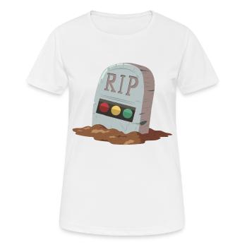 Feu tricolore reposer en toute tranquillité RIP - T-shirt respirant Femme - blanc - Devant - AI Model Female 172 dark (172cm)