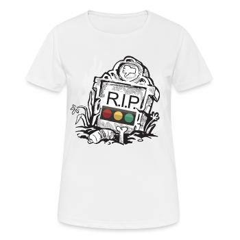 Feu tricolore reposer en toute tranquillité RIP - T-shirt respirant Femme - blanc - Devant - AI Model Female 172 dark (172cm)