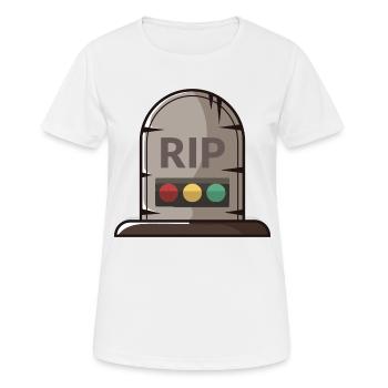 Feu tricolore reposer en toute tranquillité RIP - T-shirt respirant Femme - blanc - Devant - AI Model Female 172 dark (172cm)
