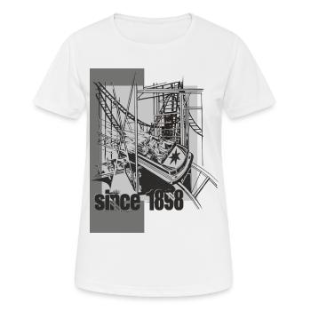 achterbahn - Frauen T-Shirt atmungsaktiv - Weiß - Vorne - AI Model Female 172 dark (172cm)