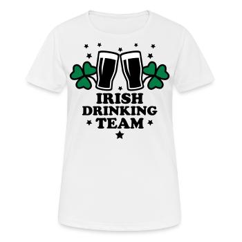 Irish Drinking team member seamróg seamair - Frauen T-Shirt atmungsaktiv - Weiß - Vorne - AI Model Female 172 dark (172cm)