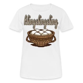 Klingelingeling für einen Eiermann und - Frauen T-Shirt atmungsaktiv - Weiß - Vorne - AI Model Female 172 dark (172cm)