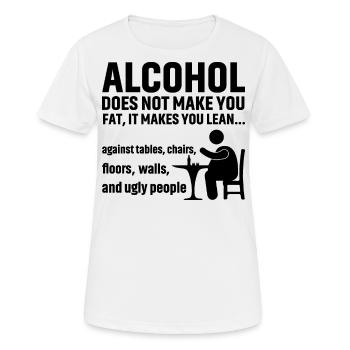 L’alcool ne fait pas grossir - T-shirt respirant Femme - blanc - Devant - AI Model Female 172 dark (172cm)