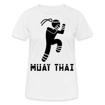 Muay Thaï - T-shirt respirant Femme - blanc - Devant - AI Model Female 172 dark (172cm)