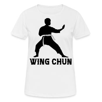 Wing Chun - Frauen T-Shirt atmungsaktiv - Weiß - Vorne - AI Model Female 172 dark (172cm)
