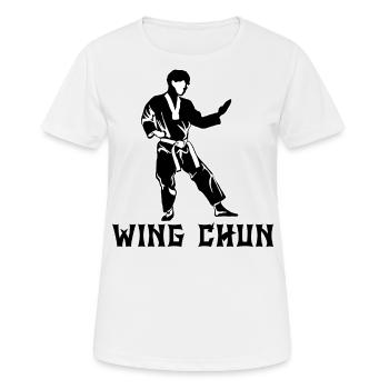 Wing Chun - T-shirt respirant Femme - blanc - Devant - AI Model Female 172 dark (172cm)