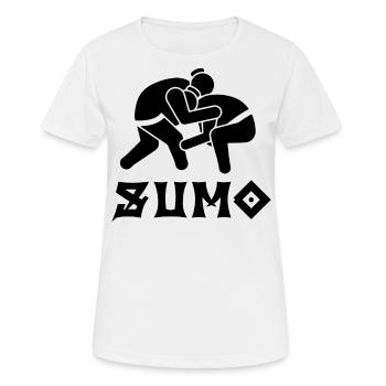 Sumo - Frauen T-Shirt atmungsaktiv - Weiß - Vorne - AI Model Female 172 dark (172cm)