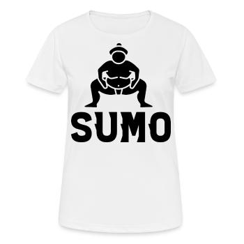 Sumo - Frauen T-Shirt atmungsaktiv - Weiß - Vorne - AI Model Female 172 dark (172cm)