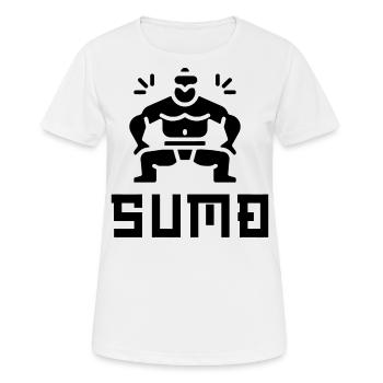 Sumo - Frauen T-Shirt atmungsaktiv - Weiß - Vorne - AI Model Female 172 dark (172cm)