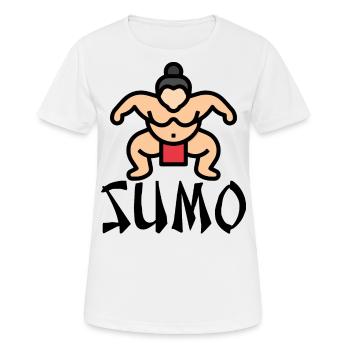 Sumo - Frauen T-Shirt atmungsaktiv - Weiß - Vorne - AI Model Female 172 dark (172cm)