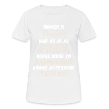 Geboren in Friesland im Januar Geburtstagsshirt - Frauen T-Shirt atmungsaktiv - Weiß - Vorne - AI Model Female 172 dark (172cm)