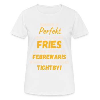 Frisian birthday shirt design born in February - Women's Breathable T-Shirt - white - Front - AI Model Female 172 dark (172cm)