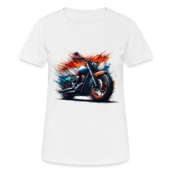 Dutch colors motorcycle shirts, motorcycle - Women's Breathable T-Shirt - white - Front - AI Model Female 172 dark (172cm)