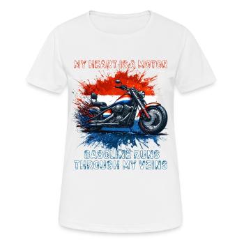 Dutch colors motorcycle fans merchandise - - Women's Breathable T-Shirt - white - Front - AI Model Female 172 dark (172cm)