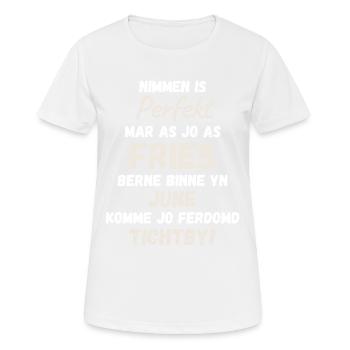 Frisian born in June. Frisian birthday text - Women's Breathable T-Shirt - white - Front - AI Model Female 172 dark (172cm)