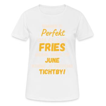 Frisians born in June, text, birthday design - Women's Breathable T-Shirt - white - Front - AI Model Female 172 dark (172cm)