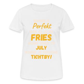 Frisian birthday shirt Frisians birthday in July - Women's Breathable T-Shirt - white - Front - AI Model Female 172 dark (172cm)