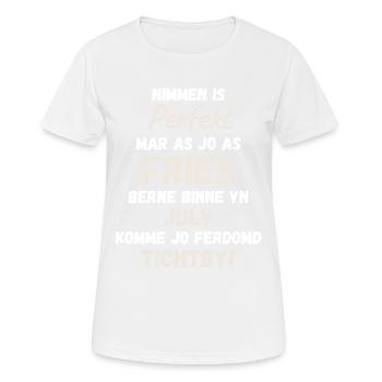 Frieze birthday text, slogan birthday in July - Women's Breathable T-Shirt - white - Front - AI Model Female 172 dark (172cm)