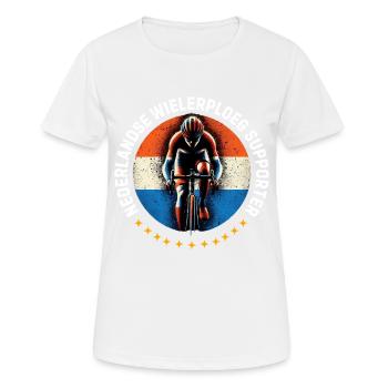 Cyclists design Supporter of NL cycling team - Women's Breathable T-Shirt - white - Front - AI Model Female 172 dark (172cm)
