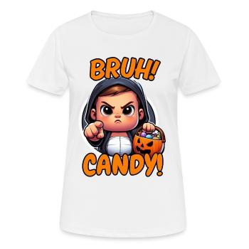 Bruh Candy Halloween Shirt – Funny Trick or Treat - Women's Breathable T-Shirt - white - Front - AI Model Female 172 dark (172cm)