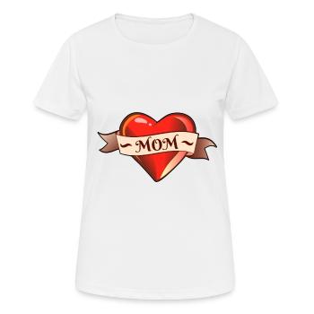 I love Mom Mamma Tattoo - Women's Breathable T-Shirt - white - Front - AI Model Female 172 dark (172cm)