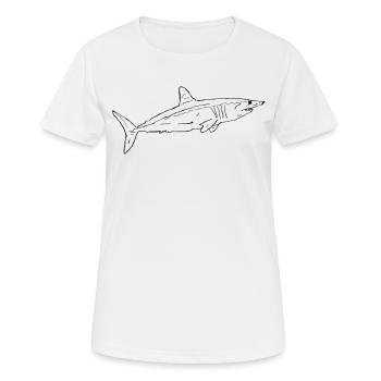 Hai - Frauen T-Shirt atmungsaktiv - Weiß - Vorne - AI Model Female 172 dark (172cm)
