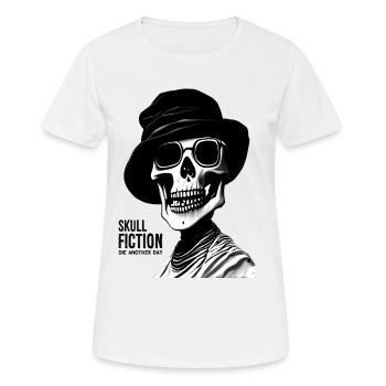 Crâne Fiction Crâne Art - T-shirt respirant Femme - blanc - Devant - AI Model Female 172 dark (172cm)