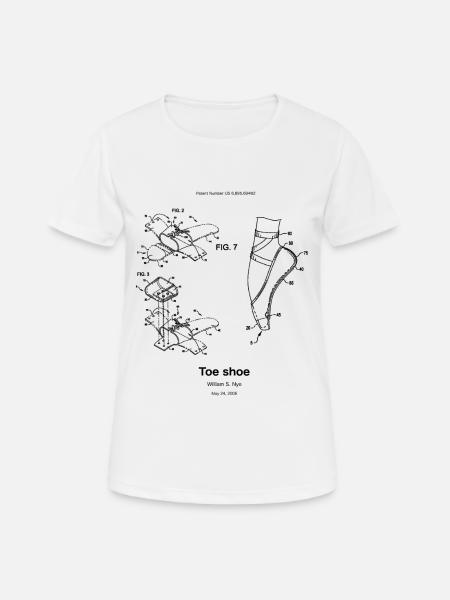 Chaussure de ballet - T-shirt respirant Femme - blanc