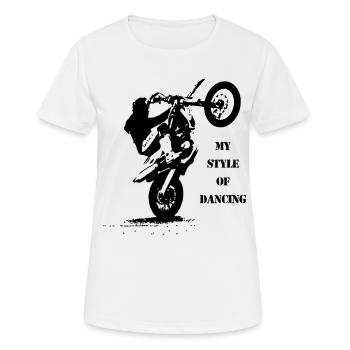 Moto Cross Cross Moto Moto Moto - T-shirt respirant Femme - blanc - Devant - AI Model Female 172 dark (172cm)