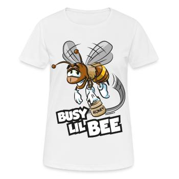 Petite abeille occupée - Abeille industrieuse au miel - T-shirt respirant Femme - blanc - Devant - AI Model Female 172 dark (172cm)