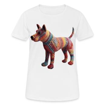 Connu comme un chien coloré est une figure de style - T-shirt respirant Femme - blanc - Devant - AI Model Female 172 dark (172cm)