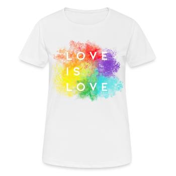 Love Is Love - Women's Breathable T-Shirt - white - Front - AI Model Female 172 dark (172cm)