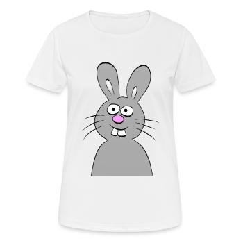 Drôle de lapin - T-shirt respirant Femme - blanc - Devant - AI Model Female 172 dark (172cm)