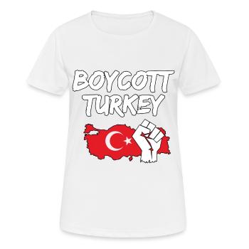Boycott Turquie Turquie Syrie guerre - T-shirt respirant Femme - blanc - Devant - AI Model Female 172 dark (172cm)