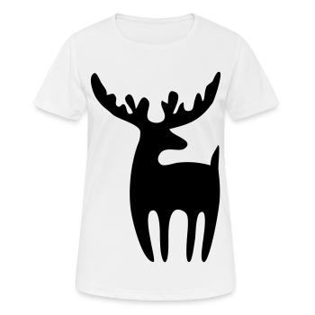 Rentier Weihnachten Geschenk - Frauen T-Shirt atmungsaktiv - Weiß - Vorne - AI Model Female 172 dark (172cm)