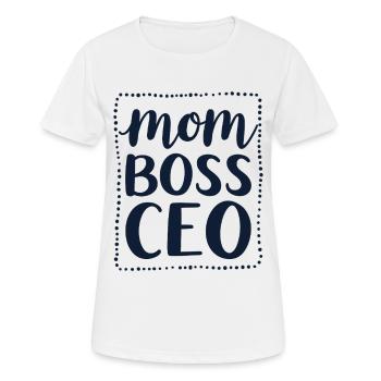 Mom CEO Mental de maman fort - T-shirt respirant Femme - blanc - Devant - AI Model Female 172 dark (172cm)