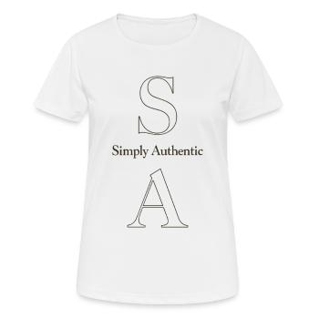 Simply Authentic Statement Saying - Women's Breathable T-Shirt - white - Front - AI Model Female 172 dark (172cm)