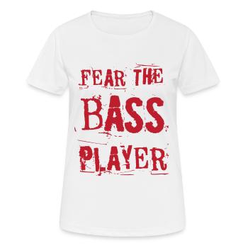 fear the bass player - Fear the bass player - Women's Breathable T-Shirt - white - Front - AI Model Female 172 dark (172cm)