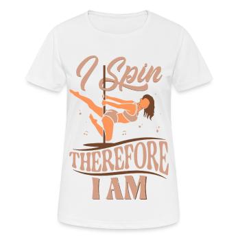 I spin therefore I am - Women's Breathable T-Shirt - white - Front - AI Model Female 172 dark (172cm)