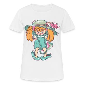 Créateur de mode victime - T-shirt respirant Femme - blanc - Devant - AI Model Female 172 dark (172cm)