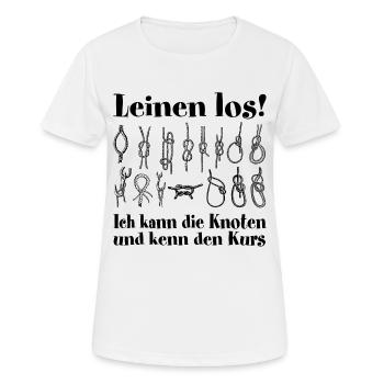 Leinen Los! Ich kann die Knoten! - Frauen T-Shirt atmungsaktiv - Weiß - Vorne - AI Model Female 172 dark (172cm)