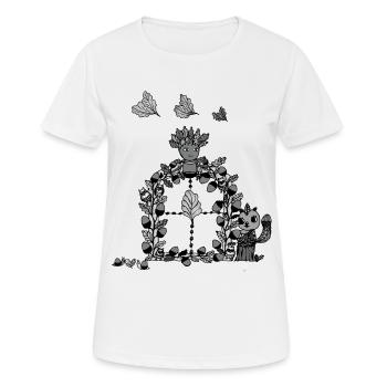 Magic Gate Coma - Le gardien d'Orbis - T-shirt respirant Femme - blanc - Devant - AI Model Female 172 dark (172cm)