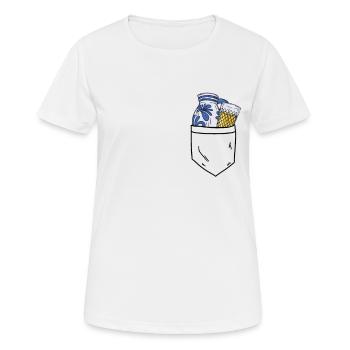 Ebbelwoi Spruch Lustig Äppler Apfelwein Frankfurt - T-shirt respirant Femme - blanc - Devant - AI Model Female 172 dark (172cm)