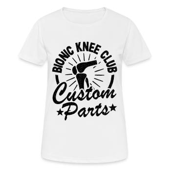 Knie OP Operation Club Geschenk Genesung Lustig - Frauen T-Shirt atmungsaktiv - Weiß - Vorne - AI Model Female 172 dark (172cm)