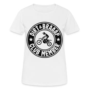 Motocross Club Mitglied Logo Dirt Bike Geschenk - Frauen T-Shirt atmungsaktiv - Weiß - Vorne - AI Model Female 172 dark (172cm)