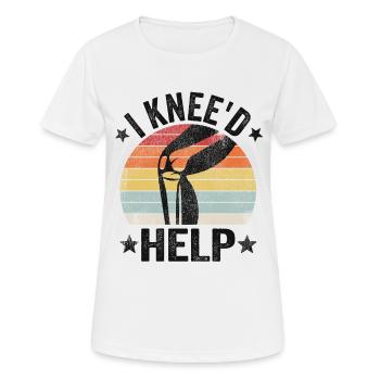 Knie Operation Künstliches Knie Geschenk Genesung - Frauen T-Shirt atmungsaktiv - Weiß - Vorne - AI Model Female 172 dark (172cm)
